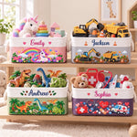 Custom Name Kids Toy Organizer Gifts - Personalized Storage Basket