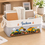 Custom Name Kids Toy Organizer Gifts - Personalized Storage Basket