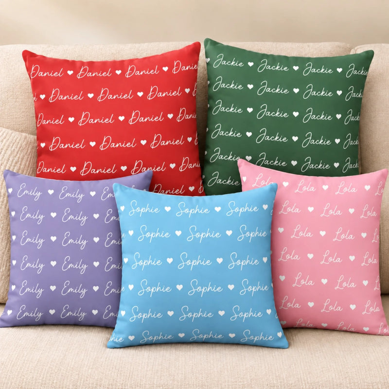 Custom Name Pattern Family Gifts - Personalized Pillow