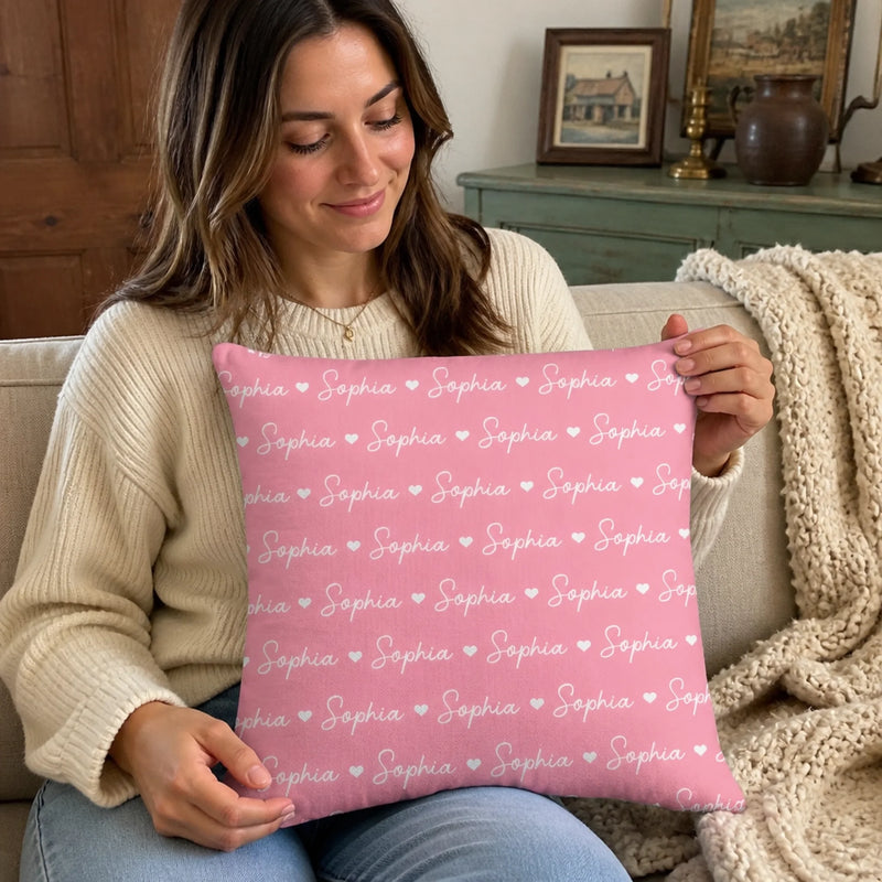 Custom Name Pattern Family Gifts - Personalized Pillow