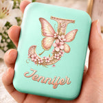 Custom Name Butterfly Gifts for Women - Personalized LED Compact Makeup Mirror