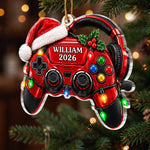 Custom Name Gaming Christmas Gifts for Gamers - Personalized Acrylic Ornament