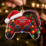 Custom Name Gaming Christmas Gifts for Gamers - Personalized Acrylic Ornament