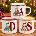 Custom Name Christmas Gifts for Kids - Personalized Enamel Mug