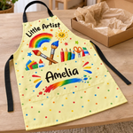 Custom Name Little Artist Gifts for Kids - Personalized Apron With Pocket