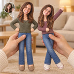 Custom Photo Bestie Gifts for Sisters, Coworkers And Family - Personalized Squishy Toy Poseable Plush Doll
