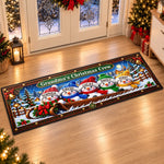 Custom Name Snowman Christmas Gifts For Grandma And Grandpa - Personalized Runner Rug