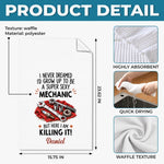Custom Name Funny Mechanic Gifts for Men - Personalized Kitchen Towel