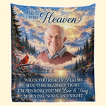 Custom Photo Memorial Sympathy Gifts For Loss Of A Loved One - Personalized Blanket