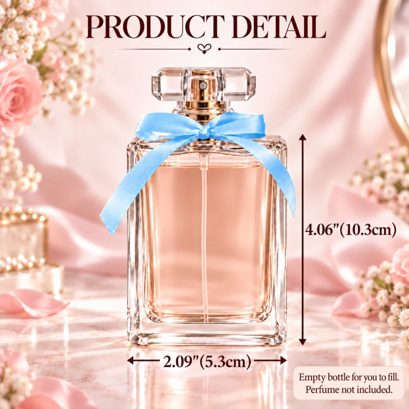 Custom Photo Floral Portrait Gifts for Women - Personalized Refillable Perfume Bottle