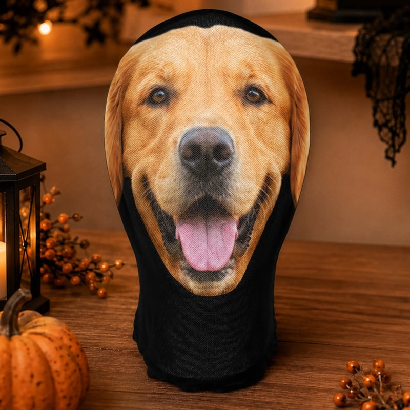 Custom Photo Balaclava Mask - Personalized Halloween Birthday Gifts For Dog Cat Lovers, Dog Dad And Mom, Cat Owners - Pet Monster