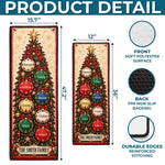 Custom Name Christmas Tree Ornament Family Decor - Personalized Runner Rug