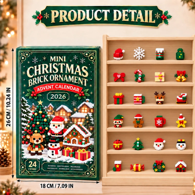 Christmas Building Toy Kids Gifts - Brick Ornament Advent Calendar