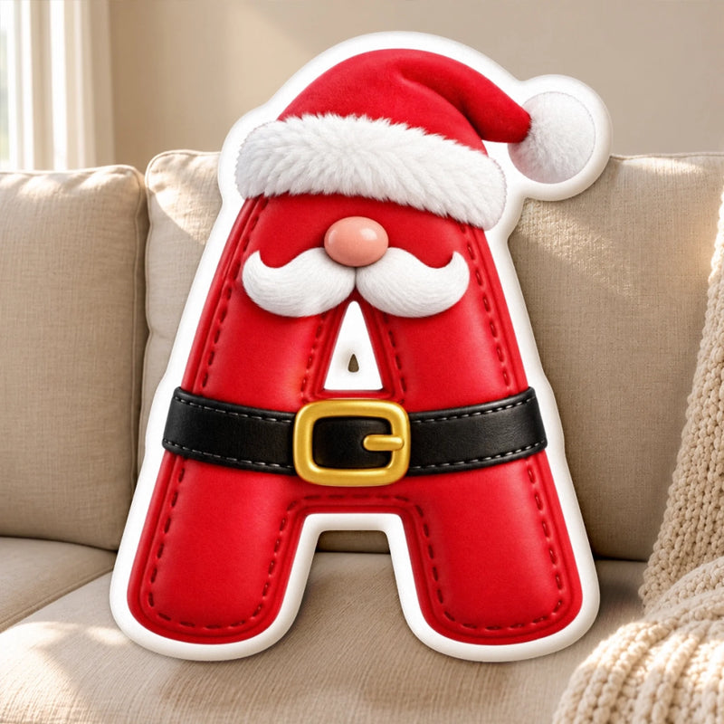 Custom Christmas Character Initial Gifts For Family, Kids - Personalized Shaped Pillow
