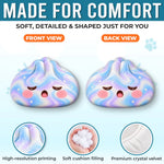 Custom Kawaii Rainbow Cloud Character Decor Gifts For Kids - Personalized Shaped Pillow