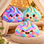 Custom Kawaii Rainbow Cloud Character Decor Gifts For Kids - Personalized Shaped Pillow