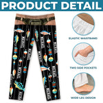 Custom Name Hook and Lure Gifts for Men - Personalized Pajama Pants