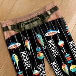 Custom Name Hook and Lure Gifts for Men - Personalized Pajama Pants