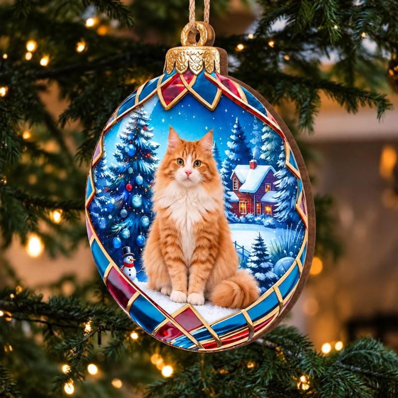 Custom Photo Cat Christmas Gifts For Cat Lovers - Personalized Ornament