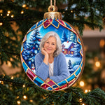 Custom Photo Cherished Family Moments Memorial Gifts - Personalized Ornament