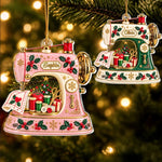 Custom Name Christmas Sewing Gifts for Crafters - Personalized Acrylic Ornament