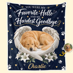 Custom Pet Photo Angel Memorial Gifts - Personalized Blanket