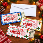 Custom Name North Pole Christmas Gifts for Kids - Personalized Money Envelop