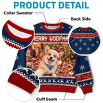 Custom Pet Photo Christmas Gifts for Dog Lovers - Personalized Ugly Sweatshirt