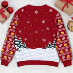 Custom Name Christmas Duck Family Gifts For Grandma - Personalized Ugly Sweatshirt