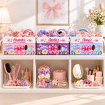 Custom Name Hair Accessories Gifts For Women, Girls, Kids - Personalized Storage Basket