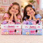 Custom Name Hair Accessories Gifts For Women, Girls, Kids - Personalized Storage Basket