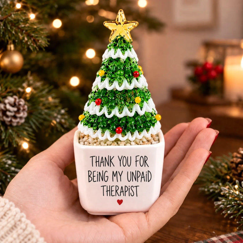Custom Name Funny Christmas Gifts for Best Friends - Personalized Glass Everlasting Christmas