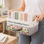 Custom Name Journaling Corner Decor - Personalized Storage Basket