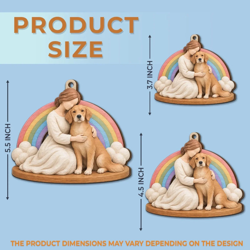 Custom Pet Photo Christmas Gifts for Dog Lovers - Personalized Wooden Ornament