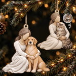 Custom Pet Photo Christmas Gifts for Pet Lovers - Personalized Wooden Ornament