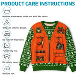 Custom Photo Merry Huntmas Deer Scene for Him - Personalized Ugly Sweatshirt