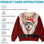 Custom Photo Ugly Sweatshirt - Personalized Christmas Birthday Gifts For Dog Cat Lovers, Dog Dad And Mom, Cat Owners - Furry Little Christmas Helpers
