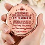 Custom Name Encouragement Gifts for Granddaughter, Daughter - Personalized Compact Mirror