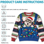 Custom Photo Pet Christmas Gifts for Pet Lovers - Personalized Ugly Sweatshirt