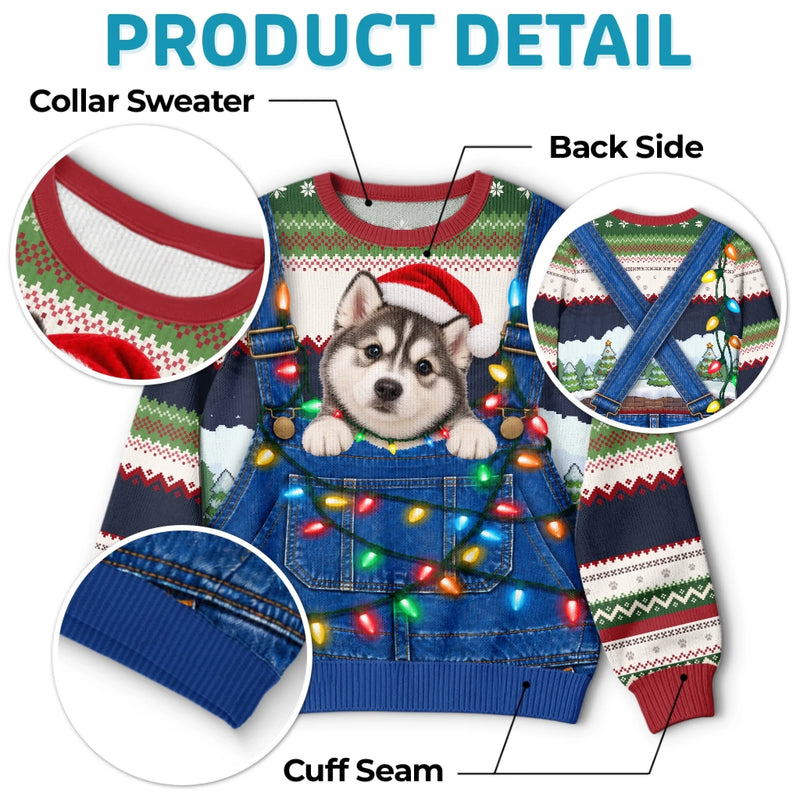 Custom Photo Pet Christmas Gifts for Pet Lovers - Personalized Ugly Sweatshirt