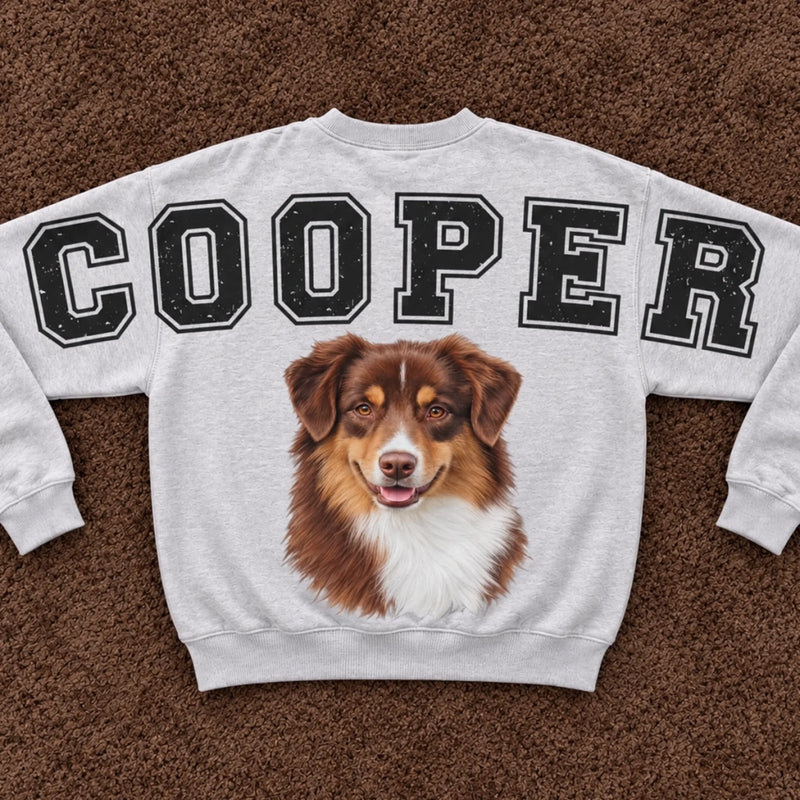 Custom Pet Photo Gifts For Dog Lovers - Personalized Arm To Arm Sweatshirt