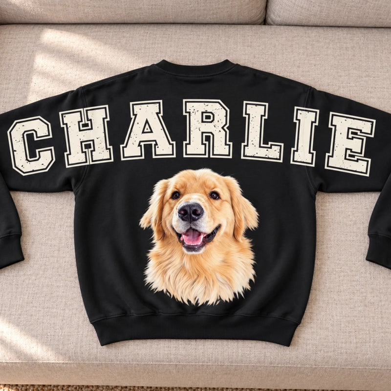 Custom Pet Photo Gifts For Dog Lovers - Personalized Arm To Arm Sweatshirt