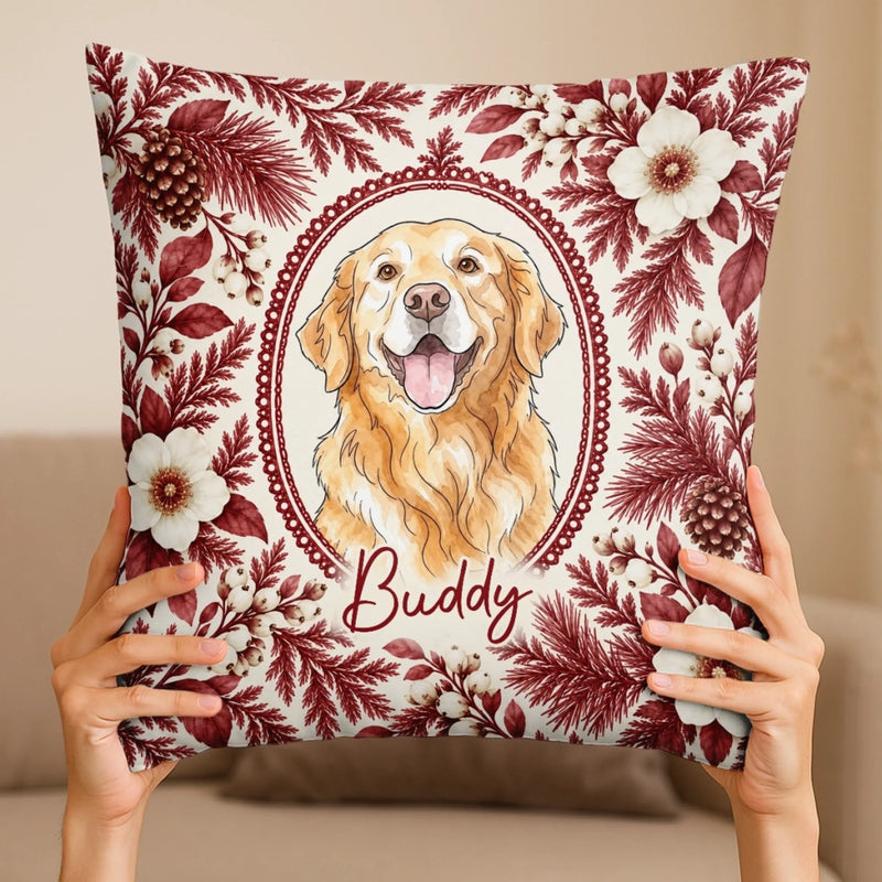 Custom Photo Pet Memorial Christmas Gifts For Dog And Cat Lovers - Personalized Pillow