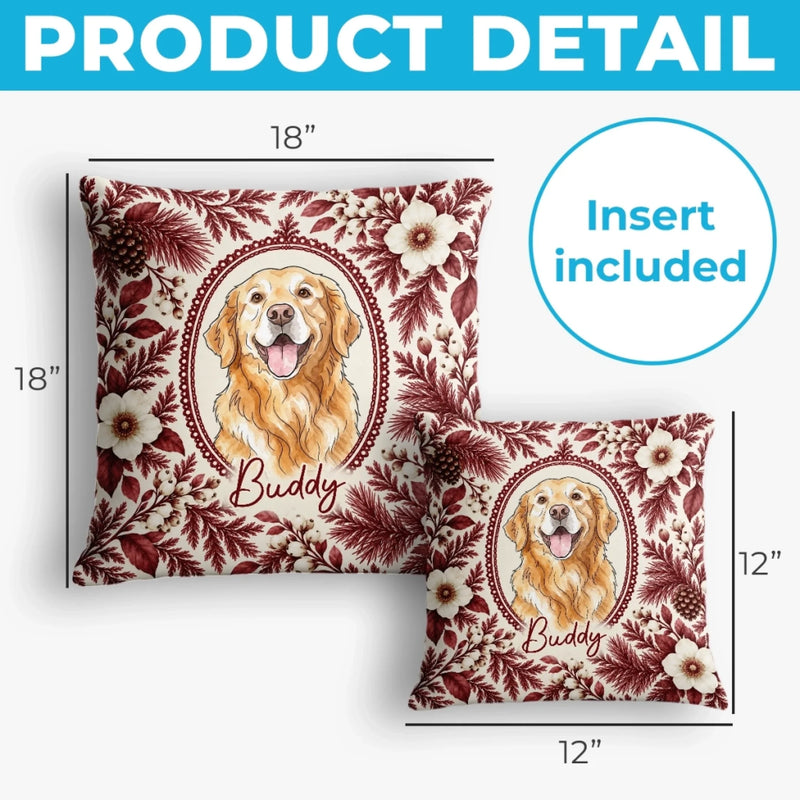 Custom Photo Pet Memorial Christmas Gifts For Dog And Cat Lovers - Personalized Pillow