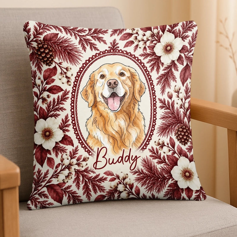 Custom Photo Pet Memorial Christmas Gifts For Dog And Cat Lovers - Personalized Pillow