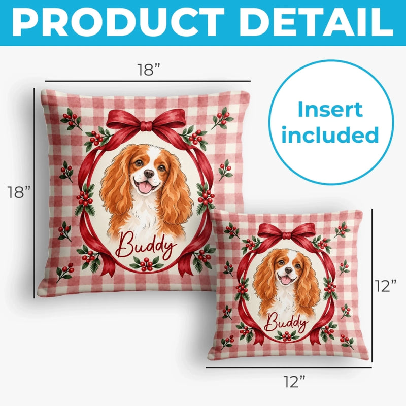 Custom Pet Photo Christmas Memorial Sympathy Gifts For Dog And Cat Lovers - Personalized Pillow