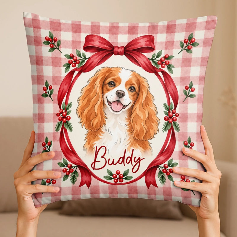 Custom Pet Photo Christmas Memorial Sympathy Gifts For Dog And Cat Lovers - Personalized Pillow