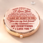 Custom Name Love Never Forget That I Love You Anniversary Gifts For Wife - Personalized Compact Mirror