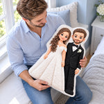 Custom Photo Wedding Gifts for Couples - Personalized Shaped Pillow