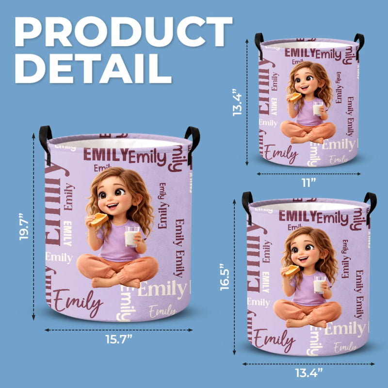Custom Photo Cartoon Character Gifts for Kids - Personalized Laundry Basket